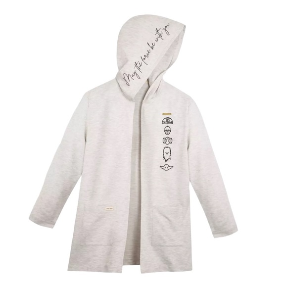 Star Wars Sweaters - Star Wars Hooded Cardigan Adult XL Heathered Gray